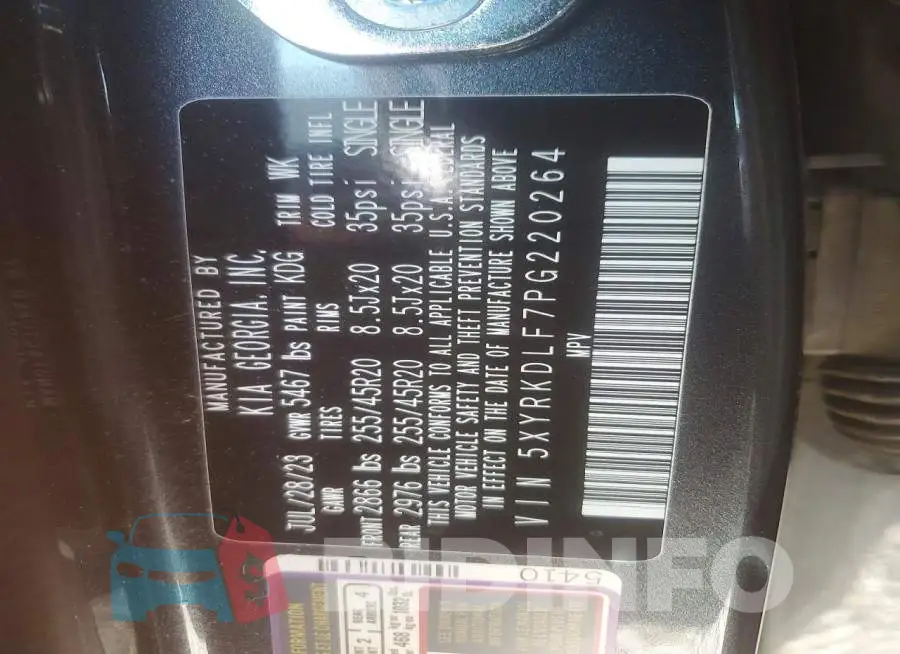 5XYRKDLF7PG220264 Photo# 14