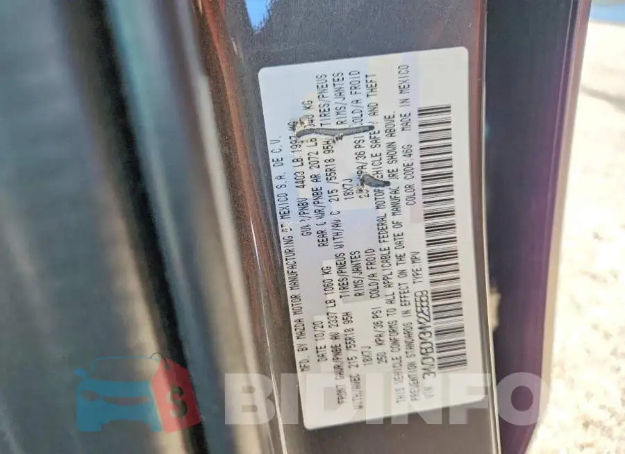 3MVDMBDM3MM225559 Photo# 13