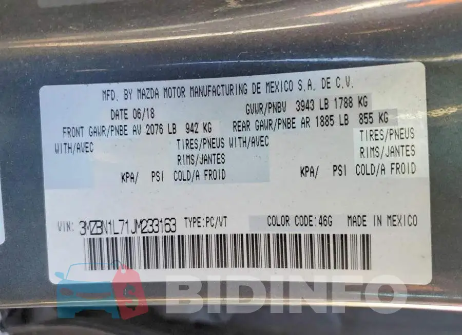 3MZBN1L71JM233163 Photo# 13