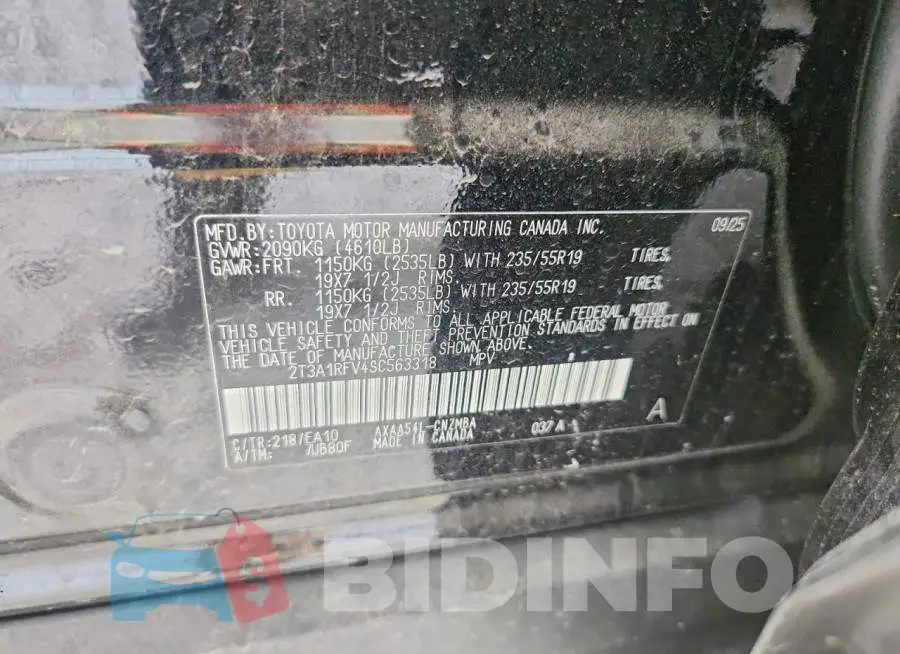 2T3A1RFV4SC563318 Photo# 14