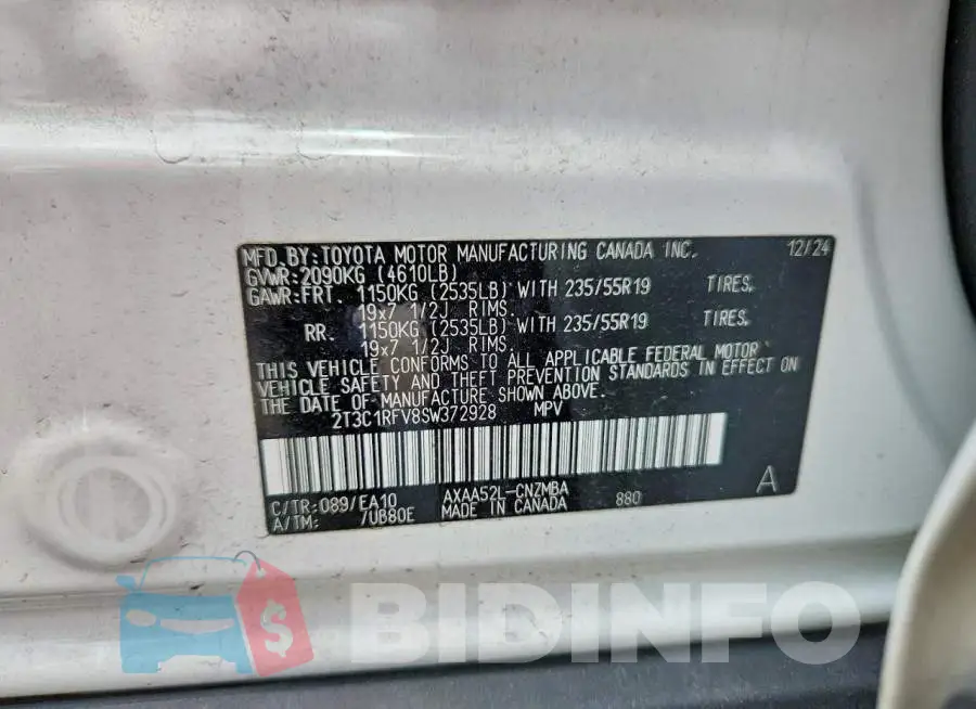 2T3C1RFV8SW372928 Photo# 14