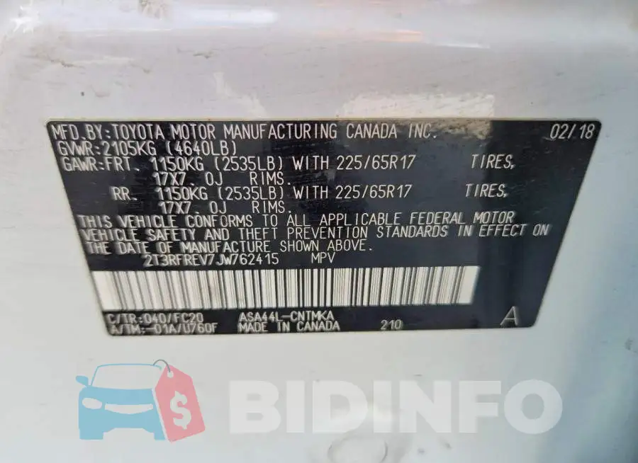 2T3RFREV7JW762415 Photo# 13