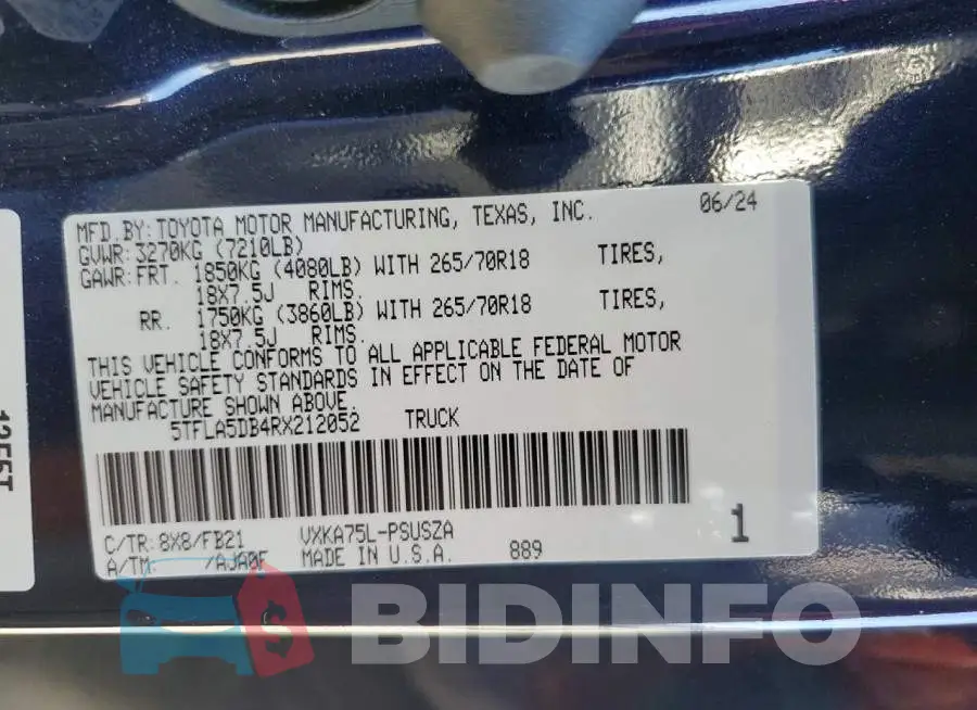 5TFLA5DB4RX212052 Photo# 12