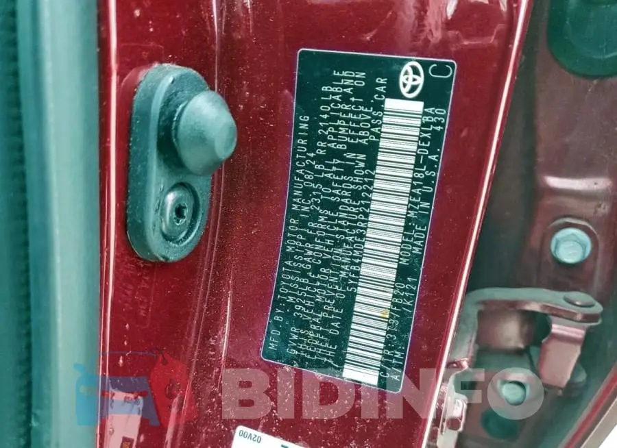 5YFB4MDE3RP212212 Photo# 12