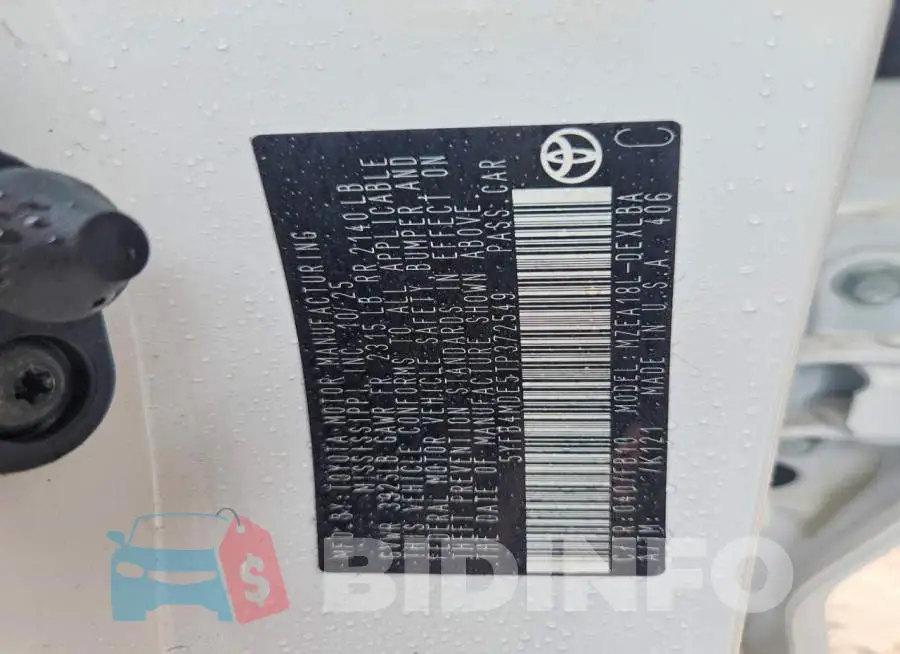 5YFB4MDE5TP372549 Photo# 13