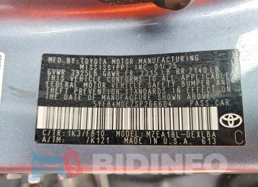 5YFB4MDE7SP266604 Photo# 12