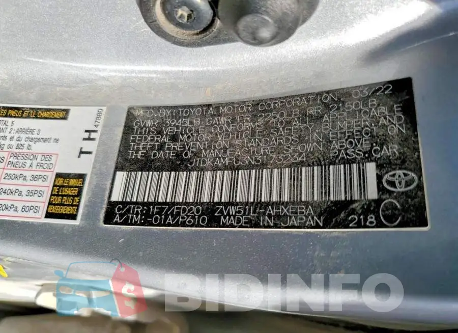 JTDKAMFU3N3173234 Photo# 12