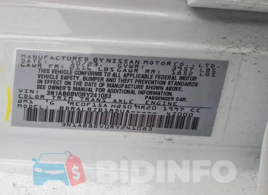 3N1AB8BV0RY241083 Photo# 12