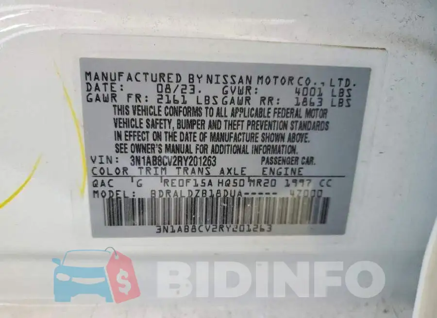 3N1AB8CV2RY201263 Photo# 12