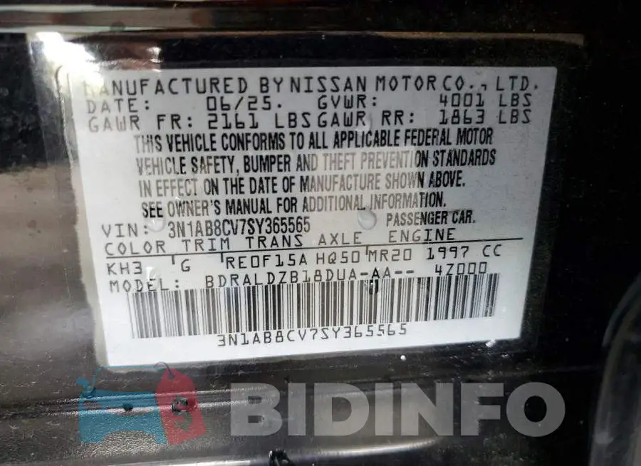 3N1AB8CV7SY365565 Photo# 12