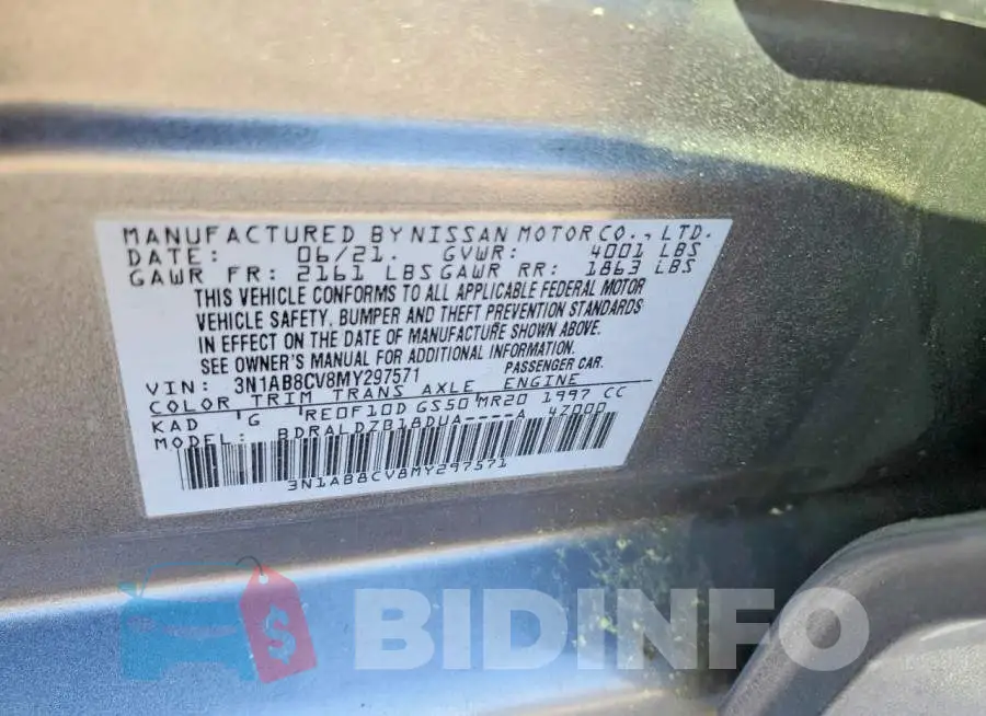 3N1AB8CV8MY297571 Photo# 12