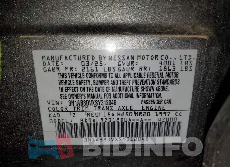 3N1AB8DVXSY312048 Photo# 12