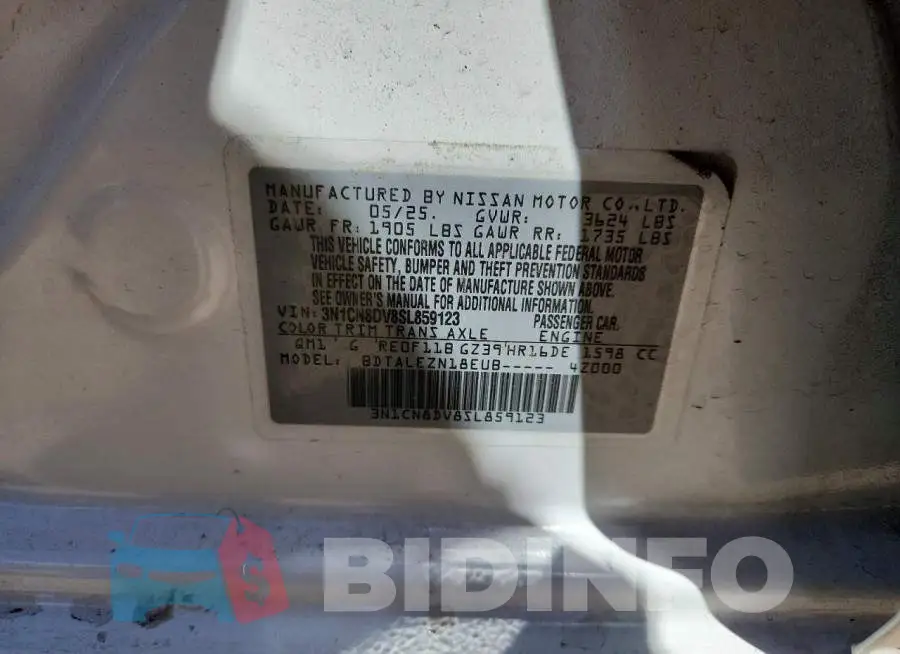 3N1CN8DV8SL859123 Photo# 12