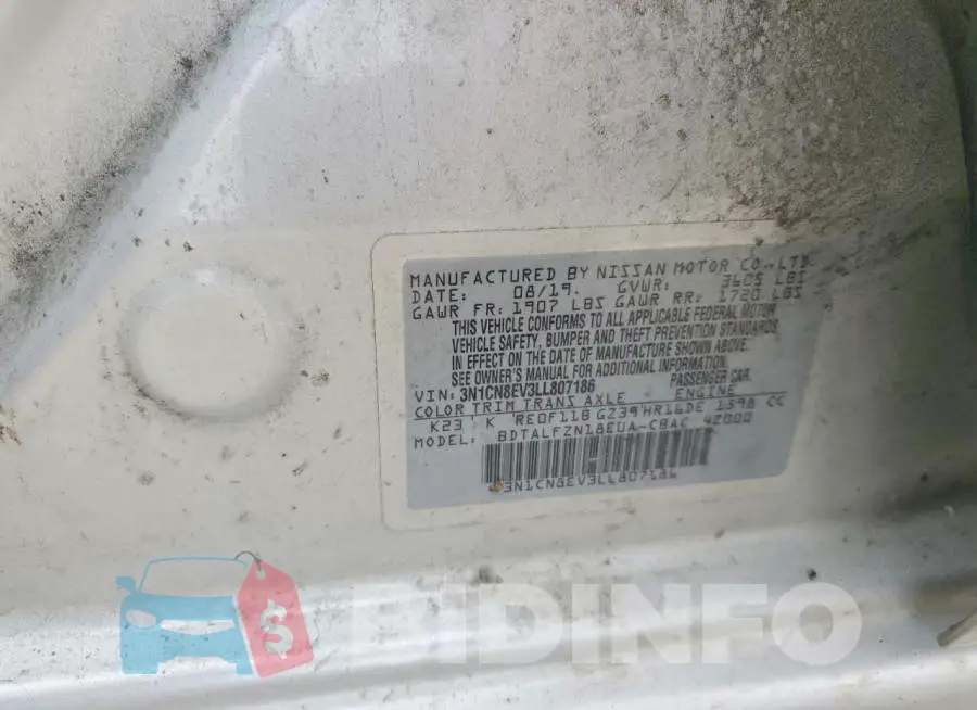 3N1CN8EV3LL807186 Photo# 12