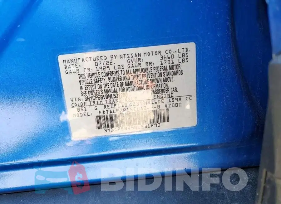 3N1CP5BV9NL531290 Photo# 13