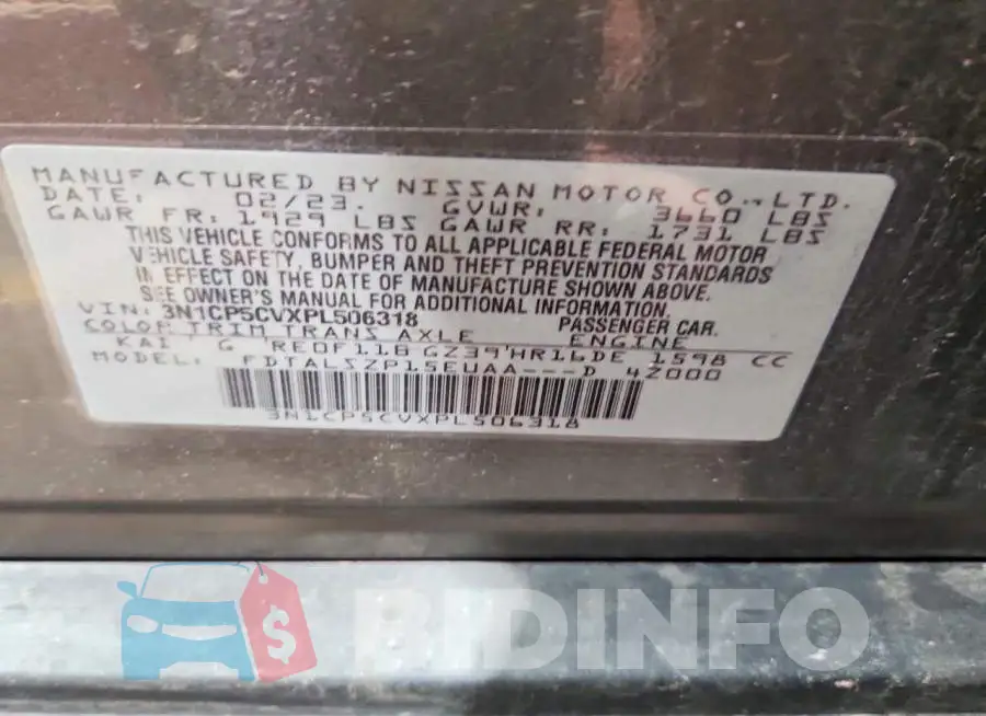3N1CP5CVXPL506318 Photo# 13
