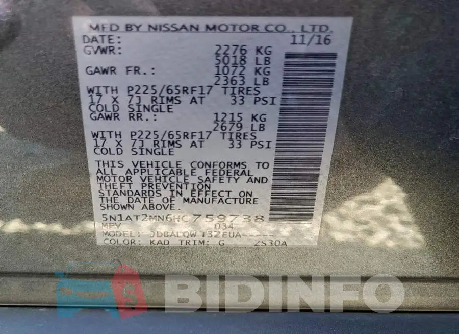 5N1AT2MN6HC759738 Photo# 13