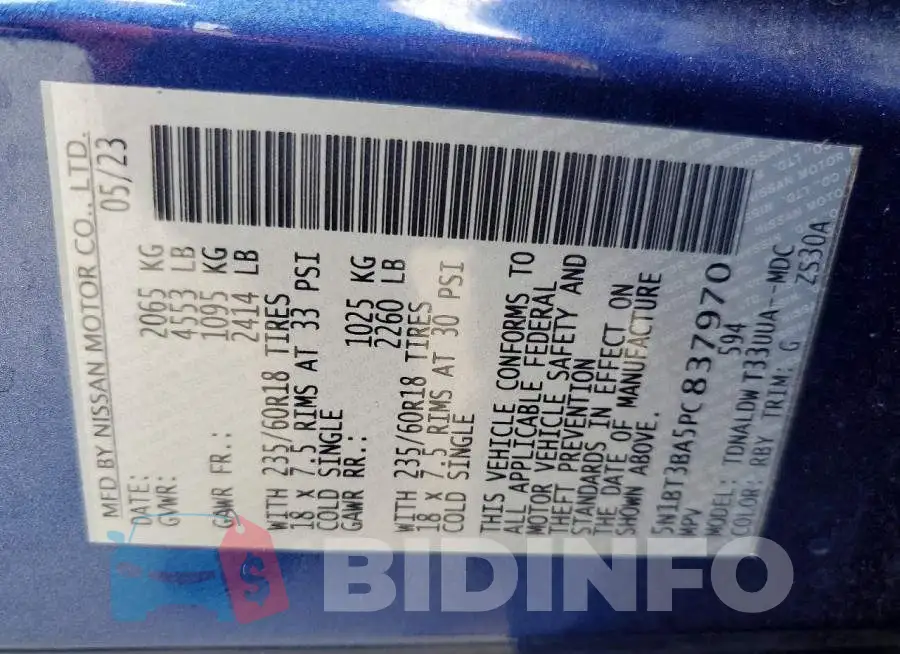 5N1BT3BA5PC837970 Photo# 13
