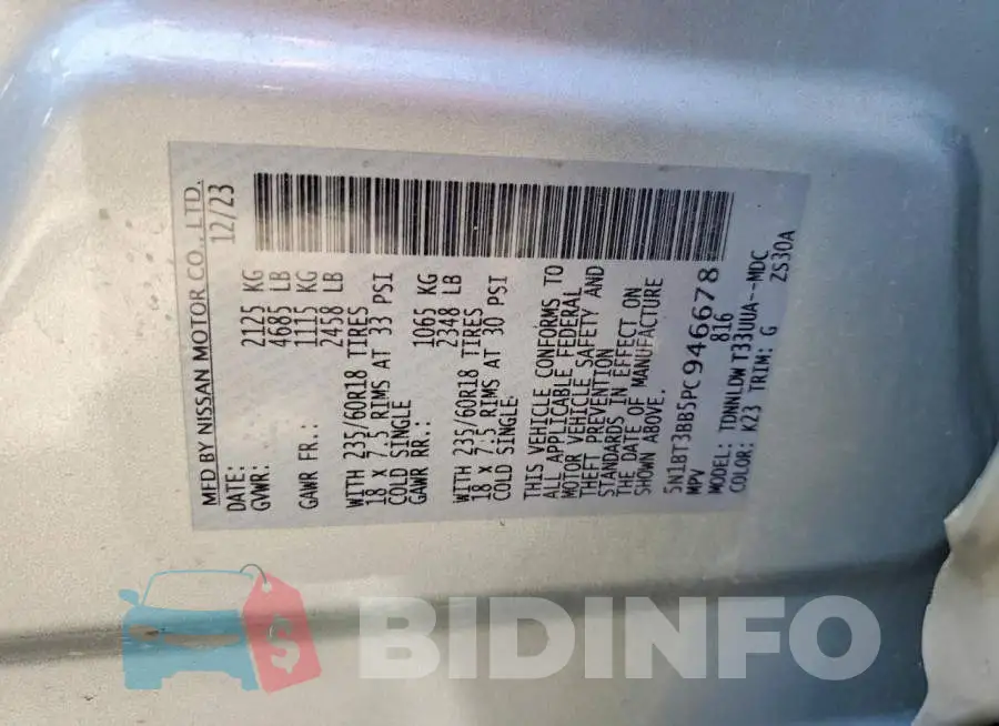 5N1BT3BB5PC946678 Photo# 13