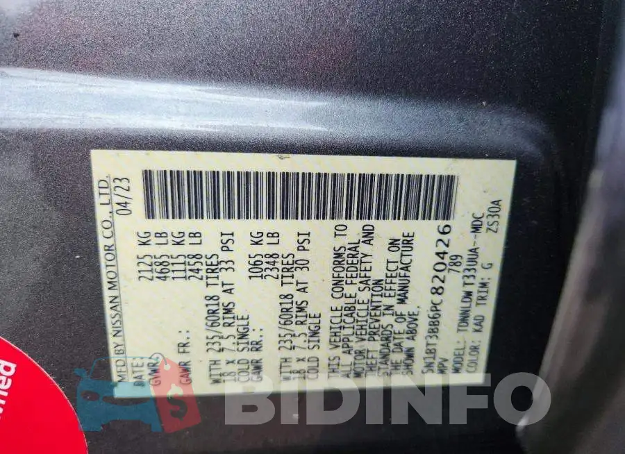 5N1BT3BB6PC820426 Photo# 13