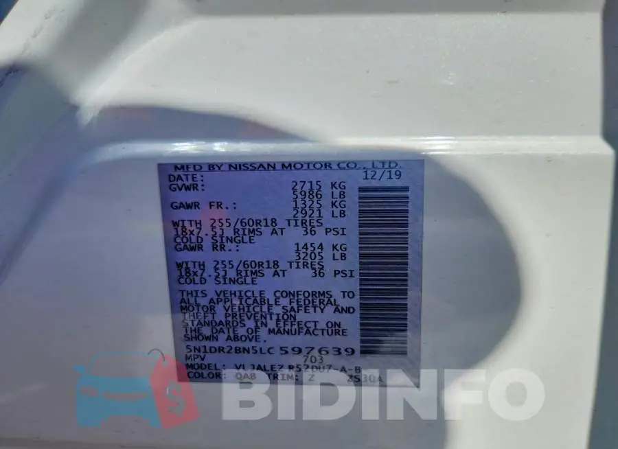 5N1DR2BN5LC597639 Photo# 13