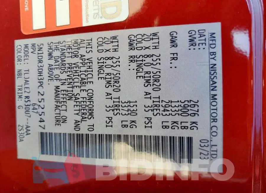 5N1DR3DH3PC252547 Photo# 13