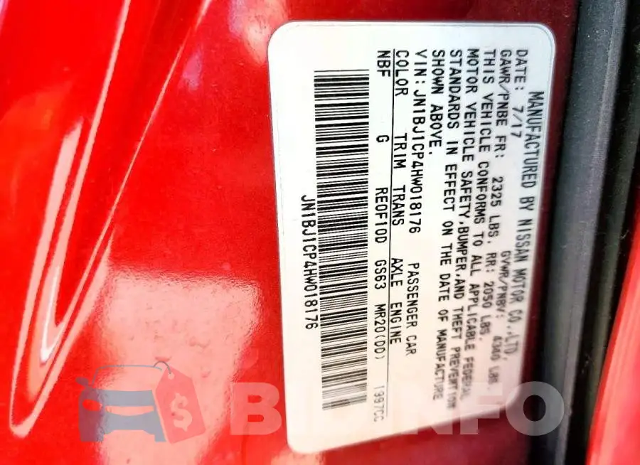 JN1BJ1CP4HW018176 Photo# 14
