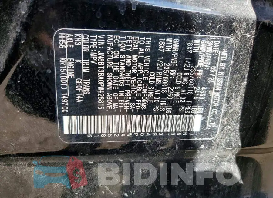 JN8BT3BA0PW428816 Photo# 12