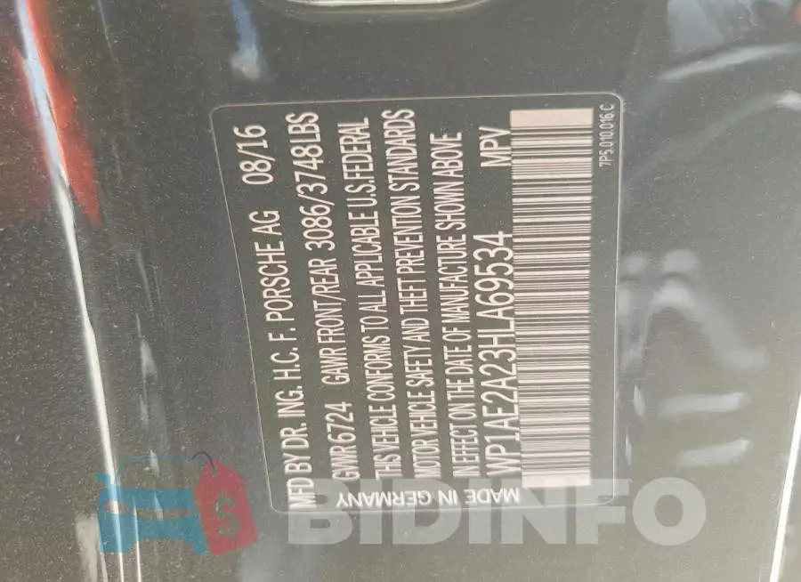 WP1AE2A23HLA69534 Photo# 13