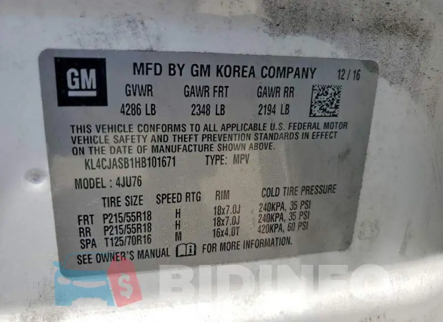 KL4CJASB1HB101671 Photo# 13