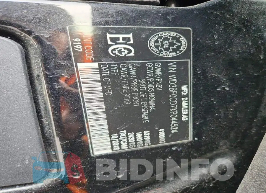 WD3BF0CD7KP044524 Photo# 12