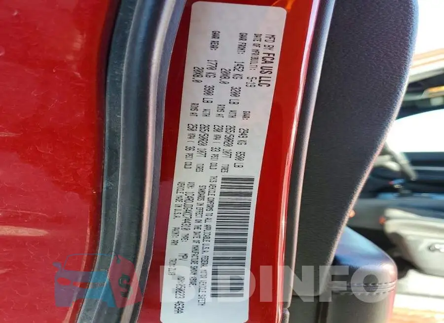 1C4RDJDG4KC744310 Photo# 13