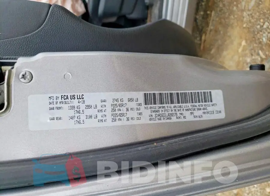 2C4RDGEG1JR282179 Photo# 13