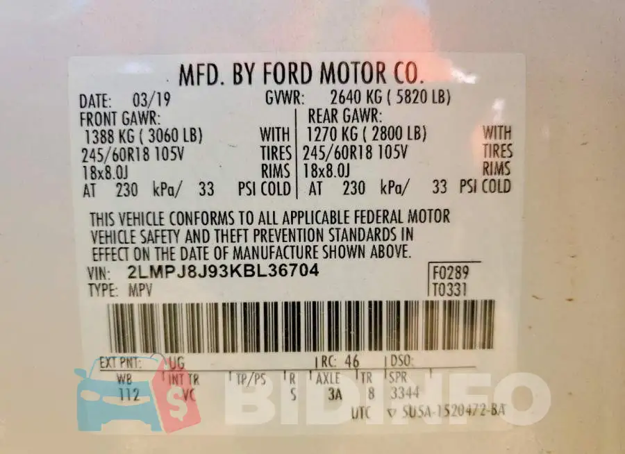 2LMPJ8J93KBL36704 Photo# 14