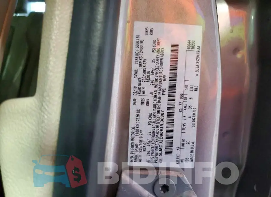 5LMCJ2D90KUL30367 Photo# 13