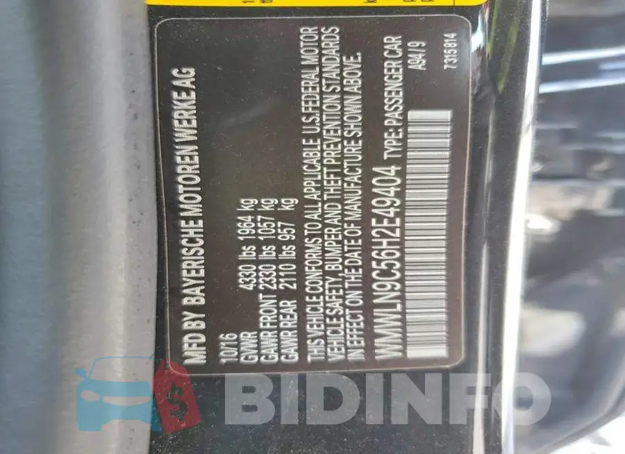 WMWLN9C56H2E49404 Photo# 13