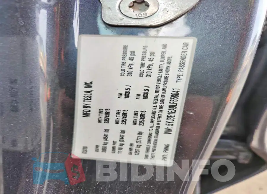 5YJ3E1EA9LF658041 Photo# 12
