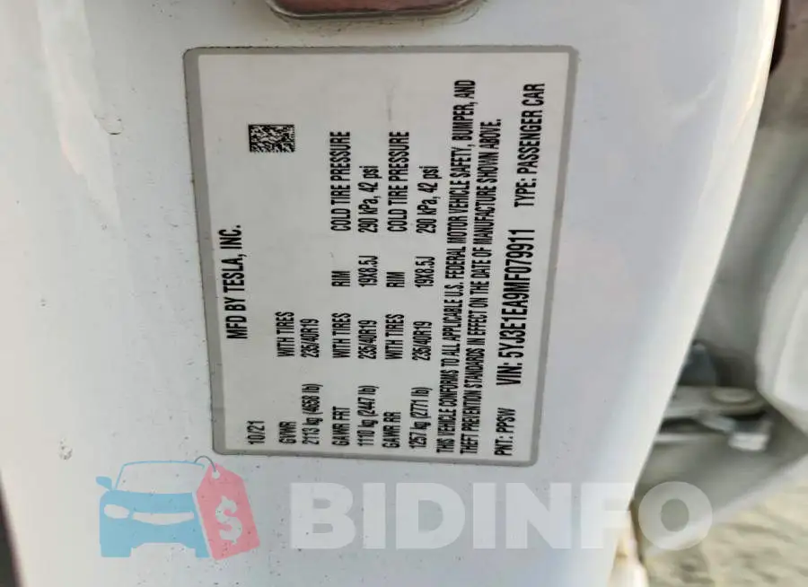 5YJ3E1EA9MF079911 Photo# 12