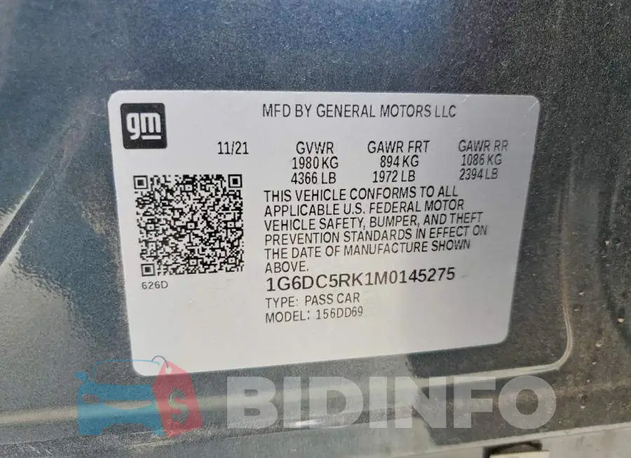 1G6DC5RK1M0145275 Photo# 13