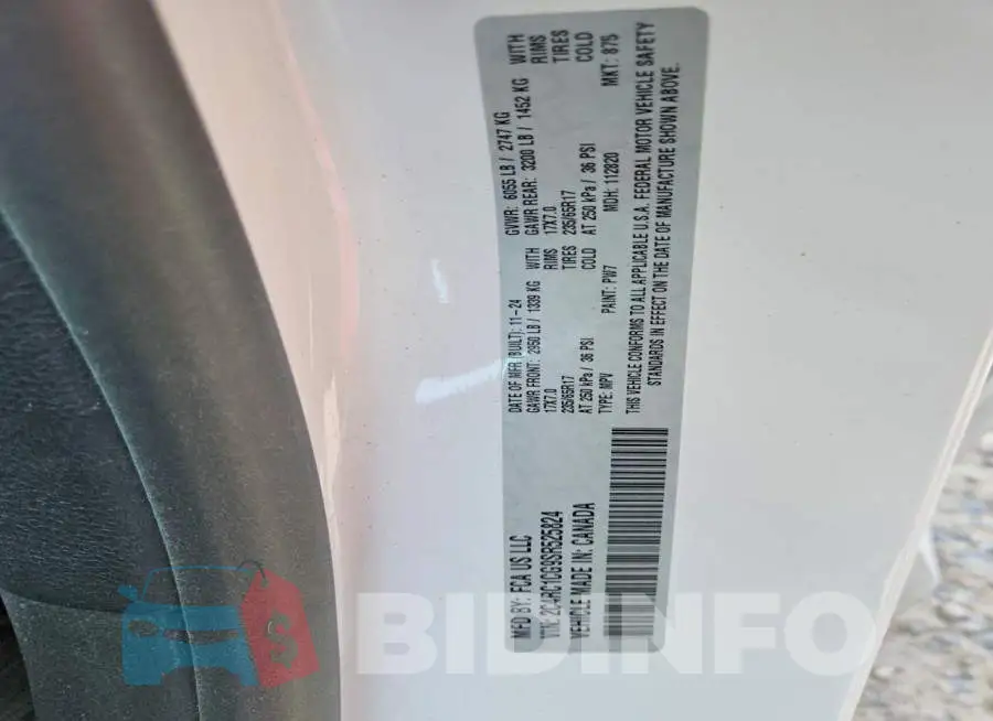 2C4RC1CG9SR525824 Photo# 12
