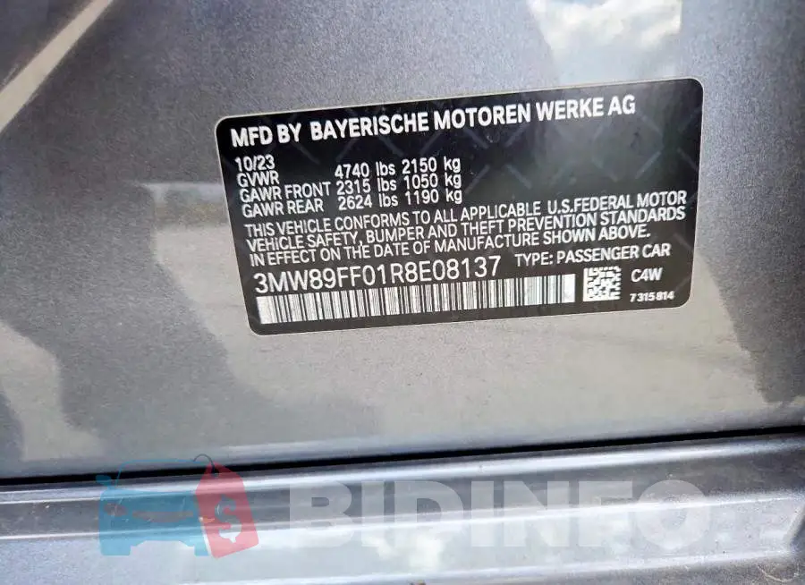 3MW89FF01R8E08137 Photo# 12