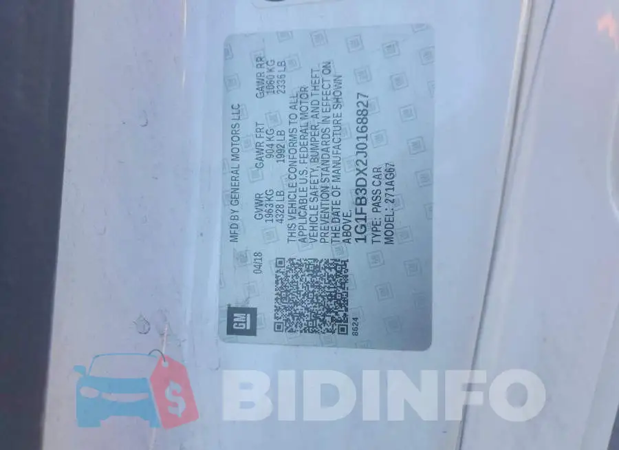 1G1FB3DX2J0168827 Photo# 12