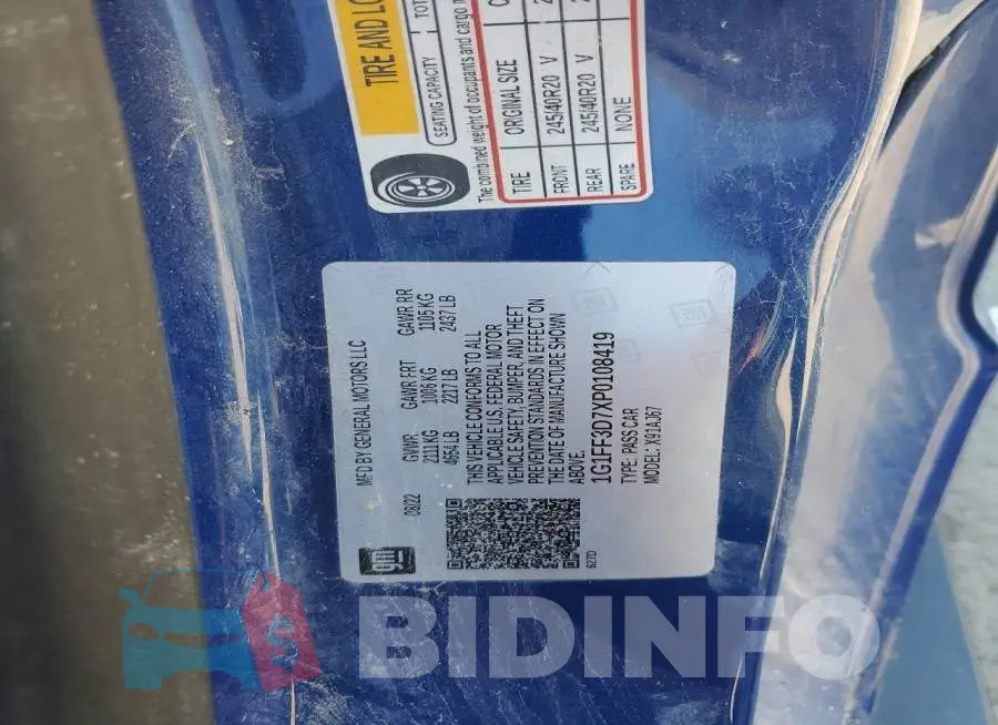 1G1FF3D7XP0108419 Photo# 12