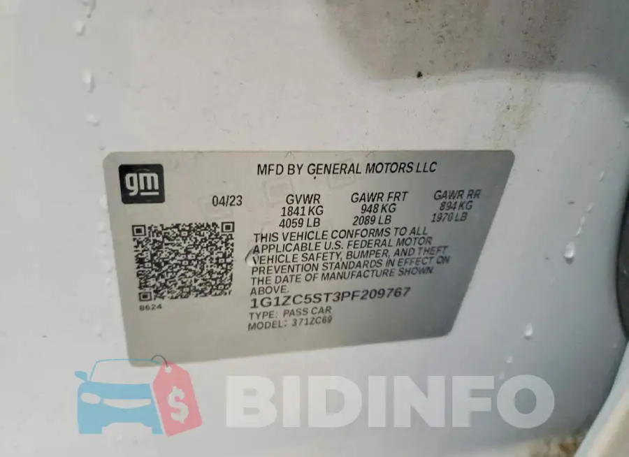 1G1ZC5ST3PF209767 Photo# 12