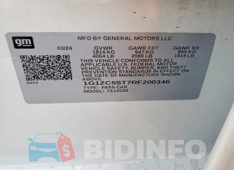 1G1ZC5ST7RF200346 Photo# 13