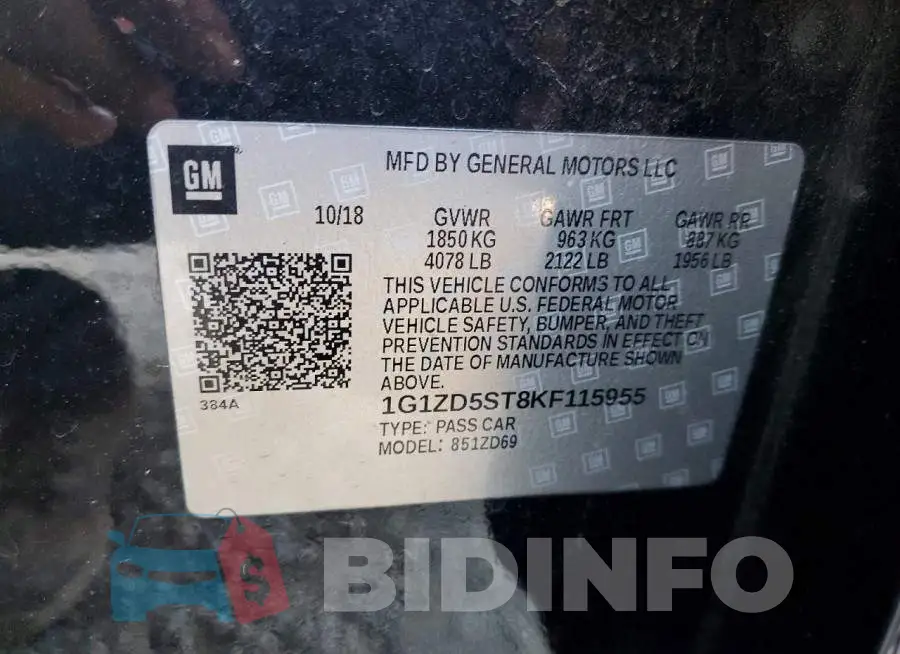 1G1ZD5ST8KF115955 Photo# 12