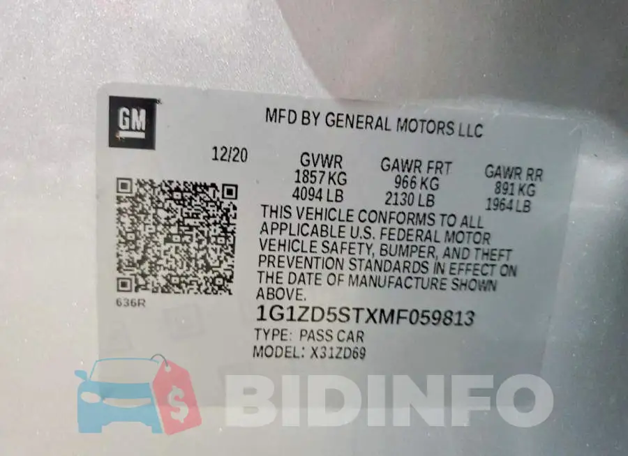 1G1ZD5STXMF059813 Photo# 12