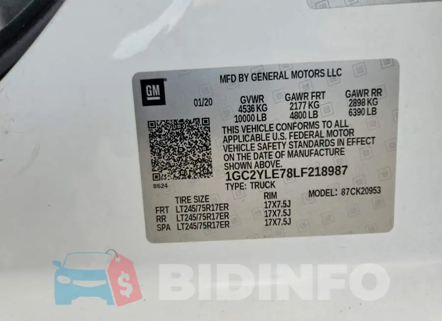 1GC2YLE78LF218987 Photo# 12