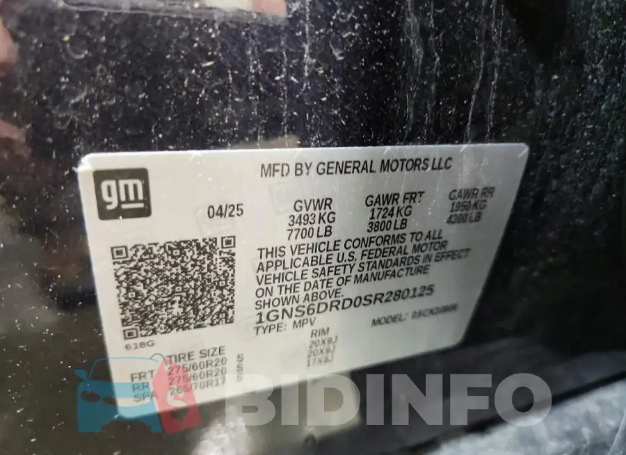 1GNS6DRD0SR280125 Photo# 13