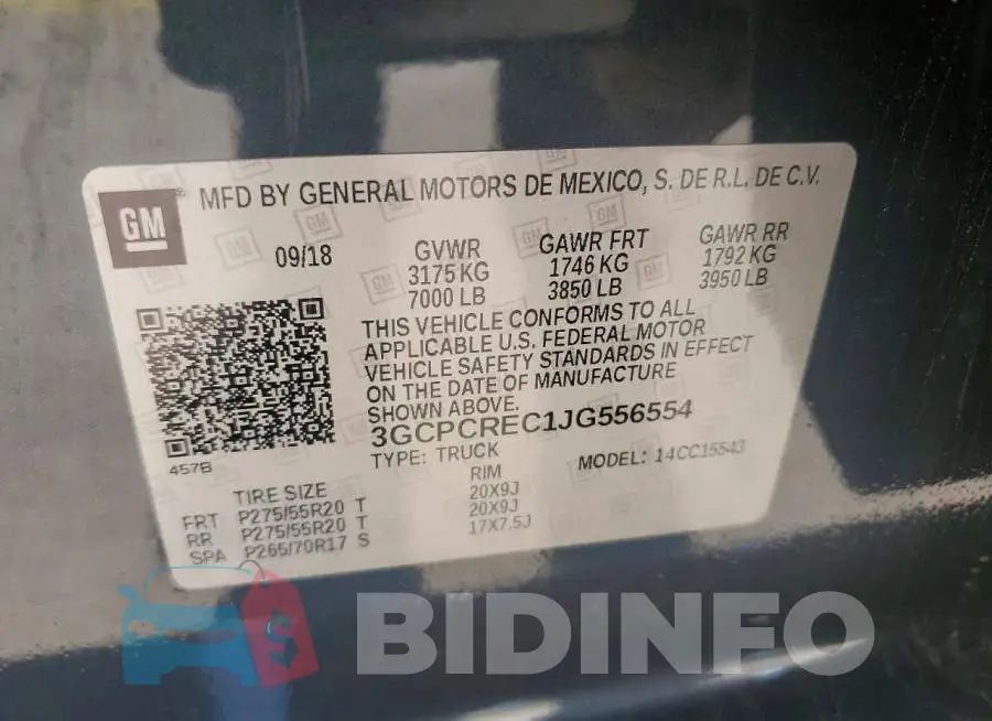 3GCPCREC1JG556554 Photo# 12